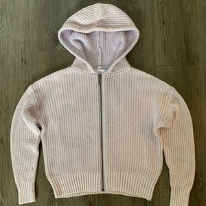 Chloe & Cyrus lavender zip knit sweater